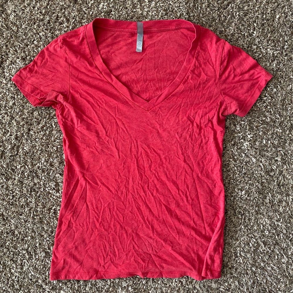 Red V Neck Shirt